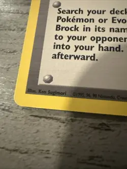 Brock's Training Method Gym Heroes Pokemon Card LP - Image 2