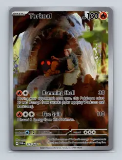 Torkoal 172 2024 Pokemon Twilight Masquerade Illustration Rare Card NM+ - Image 1