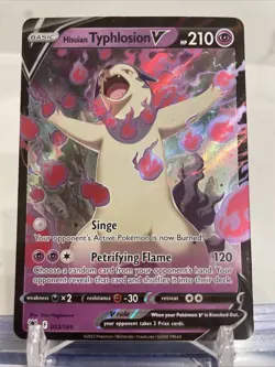 Pokemon TCG Hisuian Typhlosion v Ultra Rare Card 53/189 Astral Radiance - Image 1