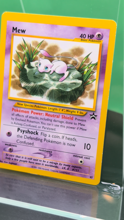 Mew 47 Black Star Promo June 2002 English Pokemon League Card WoTC - Image 2