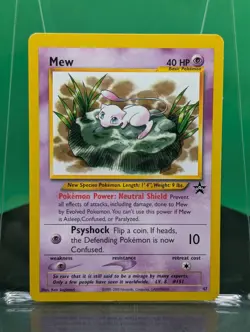 Mew 47 Black Star Promo June 2002 English Pokemon League Card WoTC - Image 4