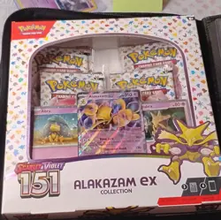 Pokemon Alakazam ex Collection Box Scarlet & Violet 151 3 Cards 4 Packs - Image 1