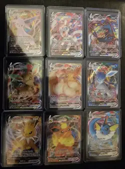 Eeveelution Vmax 9 Card Complete Set Pokemon Evolving Skies NM Umbreon Eevee - Image 1