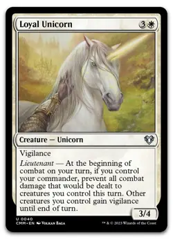 Loyal Unicorn #40 (NM) Commander Masters CMM Magic MTG pack fresh edh staple - Image 1