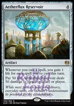 Aetherflux Reservoir 1x FOIL KLD MTG Kaladesh Rare NM+ - Image 1