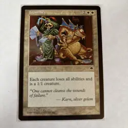 Humility 1997 Magic the Gathering Tempest MtG Rare White Enchantment - Image 1