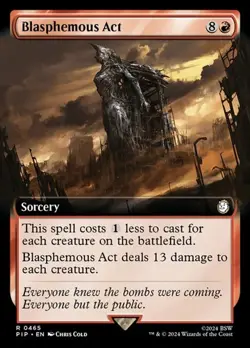 Blasphemous Act - Extended Art PIP NM MTG - Image 1