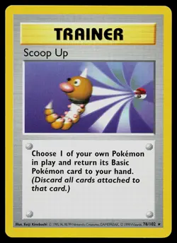 Pokemon Card - Scoop Up Base Set (Shadowless) 78/102 Rare - Image 1