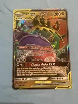 Naganadel & Guzzlord GX 158/236 Sm-Cosmic Eclipse Holo English NM - Pokemon - Image 1
