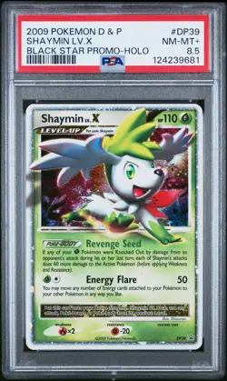 POKEMON 2009 SHAYMIN LV.X HOLO D&P BLACK STAR PROMO #DP39 PSA 8.5 - Image 1