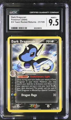 CGC 9.5 MINT+ Dark Dragonair 2004 EX Team Rocket Returns 31/109 Pokemon Card - Image 1