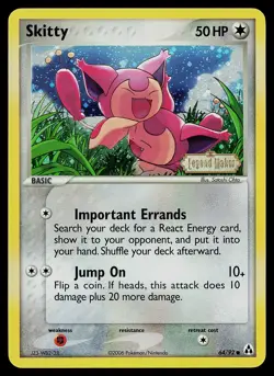 Pokemon Card - Skitty Legend Maker 64/92 Common Reverse Holo Stamped - Image 1