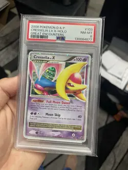 2008 POKEMON GREAT ENCOUNTERS CRESSELIA LV X #103 ULTRA RARE PSA 8 DIAMOND PEARL - Image 1