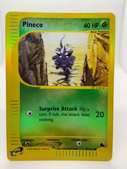 Pineco, 85/144, Reverse Holo Card, Skyridge Set, e-series, WOTC, 2003 Pokemon - Image 1