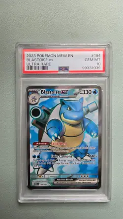 Pokemon Scarlet & Violet 2023 Blastoise EX #184/165 English PSA 10 - Image 1