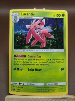 HP Lurantis SM25 Sun & Moon Black Star Promo Cosmo Holo Pokemon Card TCG - Image 1
