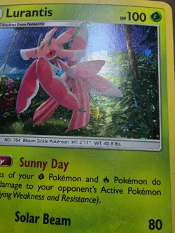 HP Lurantis SM25 Sun & Moon Black Star Promo Cosmo Holo Pokemon Card TCG - Image 3