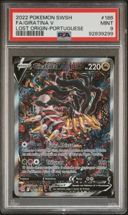 POKEMON 2022 FA/GIRATINA V PT SWORD & SHIELD LOST ORIGIN #186 PSA 9 - Image 1
