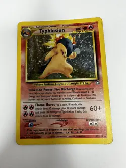Typhlosion Holo Rare 17/111 Pokemon Neo Genesis Unlimited English WOTC - Image 1
