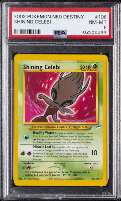 2002 POKEMON NEO DESTINY #106 SHINING CELEBI PSA 8 - Image 1