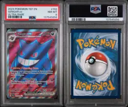 2024 POKEMON TEF EN-TEMPORAL FORCES #193 GENGAR EX ULTRA RARE PSA 8 - Image 3