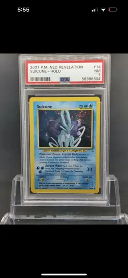 2001 Pokemon Neo Revelation Suicine Holo #14 PSA 7 swirl 🍭🍥💫 - Image 1