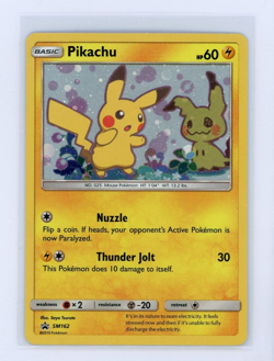 2019 Pokemon Team Up Blister Pack Holo Pikachu SM162 Black Star Promo - Image 1