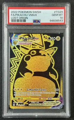 PIKACHU VMAX PSA 10 2022 POKEMON SWORD & SHIELD LOST ORIGIN #TG29/TG30 FA 543 - Image 1