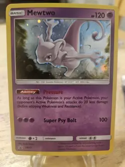 HOLO Mewtwo Black Star Promo Pokemon TCG Shining Legends SM77 Legendary Rare- Mt - Image 1