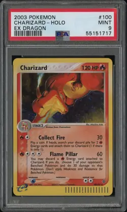 POKEMON 2003 CHARIZARD-HOLO EX DRAGON #100 PSA 9 - Image 1