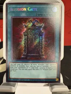 Yugioh Illusion Gate MZMU-EN023 Secret Rare 1st Edition NM - Image 1
