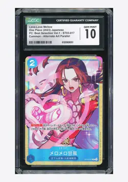 One Piece CGC 10 GEM Love-Love Mellow C Promo 2023 ST03-017 Best Selection JPN - Image 1