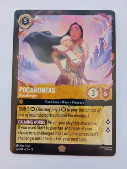 Disney Lorcana Pocahontas Peacekeeper 22/204 Winterspell - Image 1