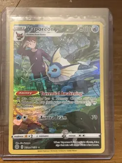Pokemon Vaporeon Holo Rare TCG Card Sword & Shield: Brilliant Stars TG02/TG30 - Image 1