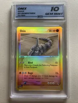 Pokemon Card Onix Ex Sandstorm Reverse Holo Common 71/100 Near Mint - Image 1