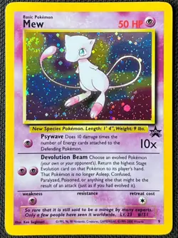 Mew #9 Rare Holo Promo Black Star Pokemon Cards League 1999-2000 WOTC SHARP NM/M - Image 1