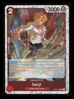 One Piece CCG Sanji PRB-02 Common Foil Card ST21-003 NM - Image 1
