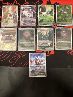 Pokemon TCG SV and ME Illustration Rare Lot of 9 Cards! ALL CARDS NM/M READ DESC - Image 1