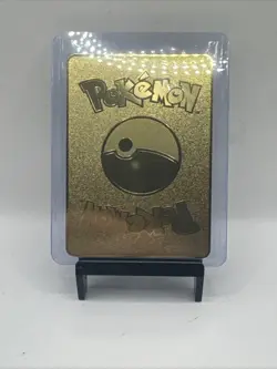 Gold Metal Custom Display Squirtle With Grey Felt Hat 60hp NM Fan Art Card - Image 2