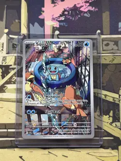 Pokemon Squirtle Stellar Crown Illustration Card 148/142 NM - Image 1