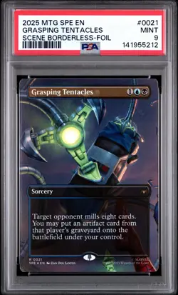 Magic The Gathering Borderless Foil PSA 9 Grasping Tentacles PSA 9 - Image 1