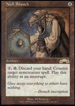 Heavy Play, English MTG Regular Null Brooch Exodus Magic the Gathering - Image 1