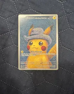 Pikachu with A Grey Felt Hat Promo Pokemon x Van Gogh #085 NM - Image 1
