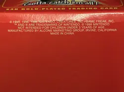 Pair of 23K Gold Plated Mewtwo Trading Card 1999 Burger King Pokemon Ball SEALED - Image 4