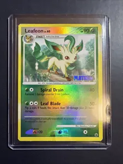 2008 Pokemon Diamond & Pearl majestic Dawn 24 Leafeon reverse foil Burger King - Image 3