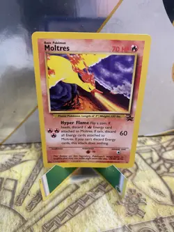 Pokemon Vintage WotC Promo Moltres #21 Black Star Movie Promo - Image 1