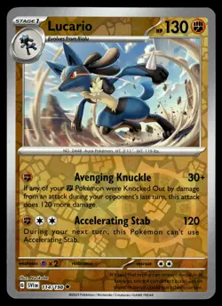 Lucario Reverse Holo 114/198 Uncommon SV01: Scarlet & Violet Base Set Pokemon - Image 1