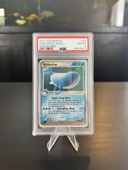 2003 POKEMON EX SANDSTORM #100 WAILORD EX-HOLO PSA 8 - Image 1