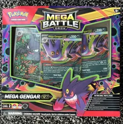 NEW SEALED 2025 Pokemon Mega Evolution Battle Deck Box GENGAR EX HAUNTER 027 - Image 1