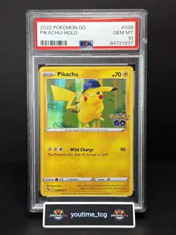 2022 Pokemon Go Pikachu-Holo #028 PSA 10 - Image 1